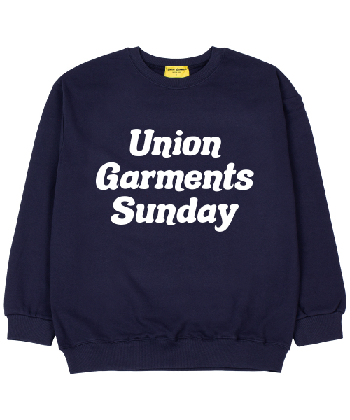 Union Garments(ユニオンガーメンツ)の「サンデイガーメンツ 裏毛 オーバーサイズ スウェットTシャツ ネイビー(スウェット・レディース・その他・MEDIUM/LARGE/X-LARGE/XX-LARGE)」の1枚目の写真