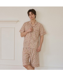 LUNALUZ STUDIO（ルナルス）の「Men's Marmalade Cotton Short Sleeve Collar Two Piece Pajamas（ルームウェア/パジャマ）」