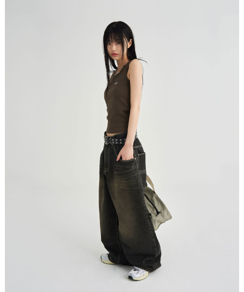 AEIAEIAE（エイエイエ）の「ウォッシュドデニムパンツ[ブラック]（デニムパンツ・レディース・その他・1/2）」の5枚目の写真