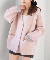 tiptop | Wフェイス配色Vネックカーディガン(カーディガン/ボレロ)