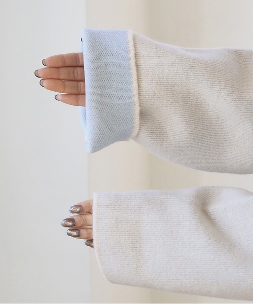 tiptop（ティップトップ）の「Wフェイス配色Vネックカーディガン（カーディガン/ボレロ・レディース・アイボリー/グレー/チャコールグレー/ピンク・FREE）」の15枚目の写真