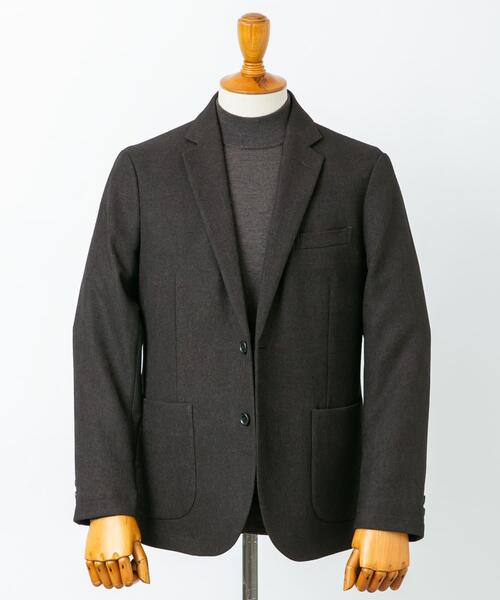 URBAN RESEARCH DOORS(アーバンリサーチドアーズ)の「LIFE STYLE TAILOR ツイードライクコンフォータブルジャケット(その他アウター・メンズ・ベージュ系その他/ブラウン/ネイビー・MEDIUM/LARGE/SMALL)」の2枚目の写真