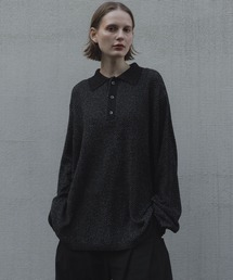 remer（リメール）の「ルーズドライニットポロシャツ（長袖）- loose dual yarn knit polo shirt（ポロシャツ）」