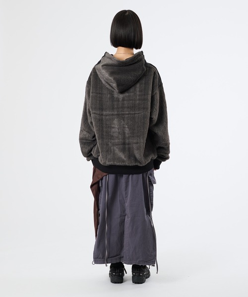FTW（エフティダブリュー）の「KNIT DOCKING EYELET HOODIE（パーカー・レディース・チャコールグレー/ブラック・LARGE/MEDIUM/SMALL）」の12枚目の写真