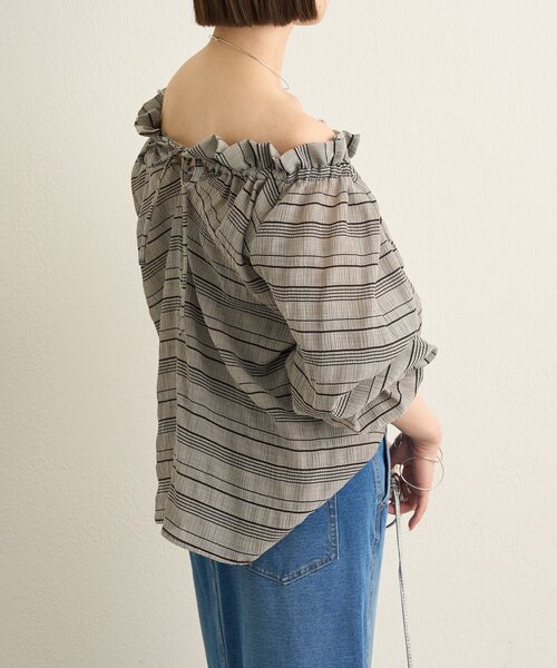 Omekashi（オメカシ）の「オフショルブラウス（シャツ/ブラウス・レディース・オフホワイト/ブラック・FREE）」の20枚目の写真