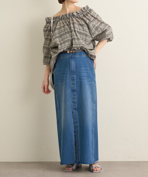 Omekashi（オメカシ）の「オフショルブラウス（シャツ/ブラウス・レディース・オフホワイト/ブラック・FREE）」の21枚目の写真