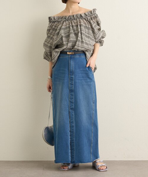 Omekashi（オメカシ）の「オフショルブラウス（シャツ/ブラウス・レディース・オフホワイト/ブラック・FREE）」の22枚目の写真