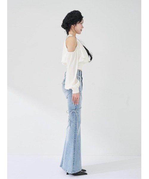 パールネックアメスリブラウス（シャツ/ブラウス）｜Darich