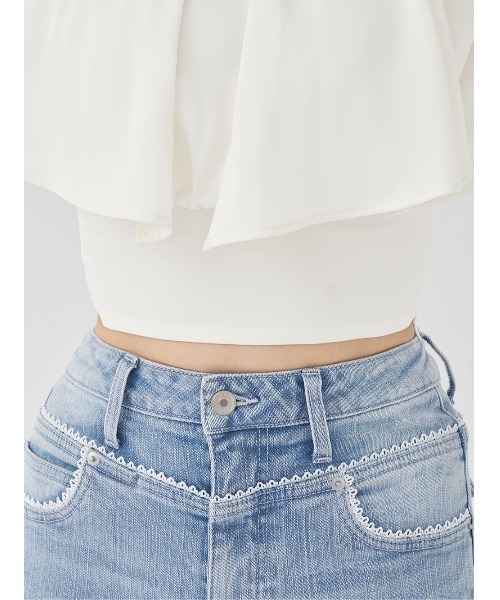 パールネックアメスリブラウス（シャツ/ブラウス）｜Darich