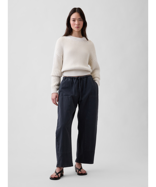 GAP(ギャップ)の「イージー ウエスト ダブルニー バレルパンツ(その他パンツ・レディース・ブラック/イエロー/ブルー・XS/S/XXS/M/L)」の5枚目の写真