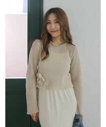 Ungrid | モチーフデザインメッシュロングスリーブTee(Tシャツ/カットソー)