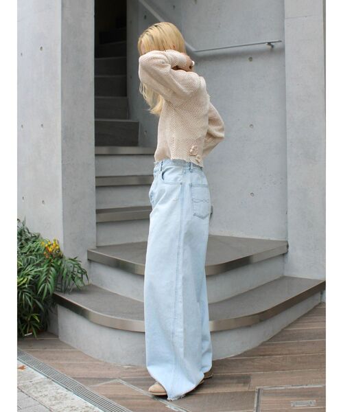 Ungrid(アングリッド)の「モチーフデザインメッシュロングスリーブTee(Tシャツ/カットソー・レディース・ブラック/アイボリー・FREE)」の21枚目の写真