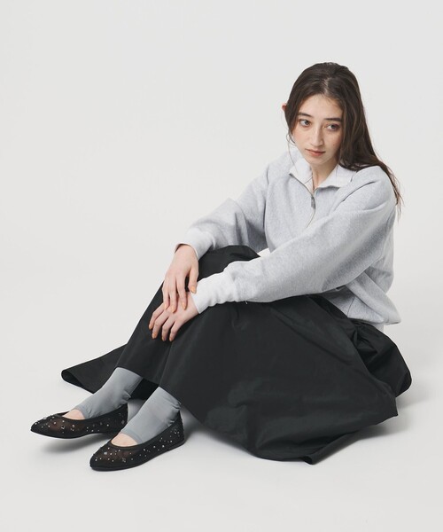 UNITED ARROWS(ユナイテッドアローズ)の「チュール ビジュー バレエシューズ(バレエシューズ・レディース・ブラック/ベージュ・38/37h/37/36h/36/35h/35)」の16枚目の写真