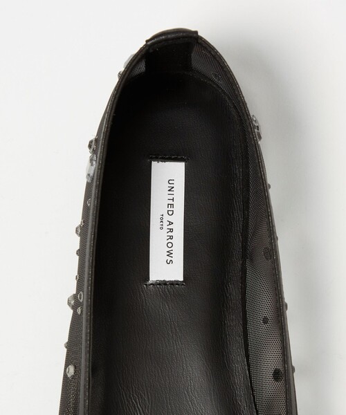 UNITED ARROWS(ユナイテッドアローズ)の「チュール ビジュー バレエシューズ(バレエシューズ・レディース・ブラック/ベージュ・38/37h/37/36h/36/35h/35)」の11枚目の写真