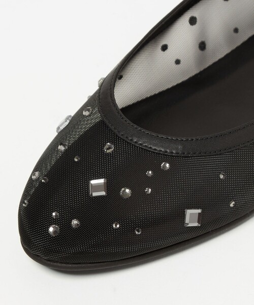 UNITED ARROWS(ユナイテッドアローズ)の「チュール ビジュー バレエシューズ(バレエシューズ・レディース・ブラック/ベージュ・38/37h/37/36h/36/35h/35)」の12枚目の写真