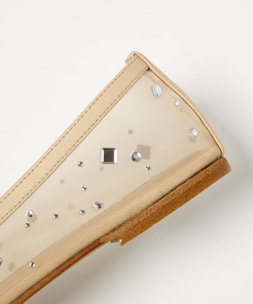 UNITED ARROWS(ユナイテッドアローズ)の「チュール ビジュー バレエシューズ(バレエシューズ・レディース・ブラック/ベージュ・38/37h/37/36h/36/35h/35)」の8枚目の写真