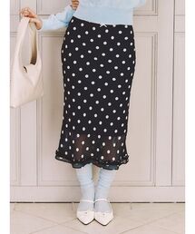 LILY BROWN | プリントシフォンバイアスミディスカート(スカート)