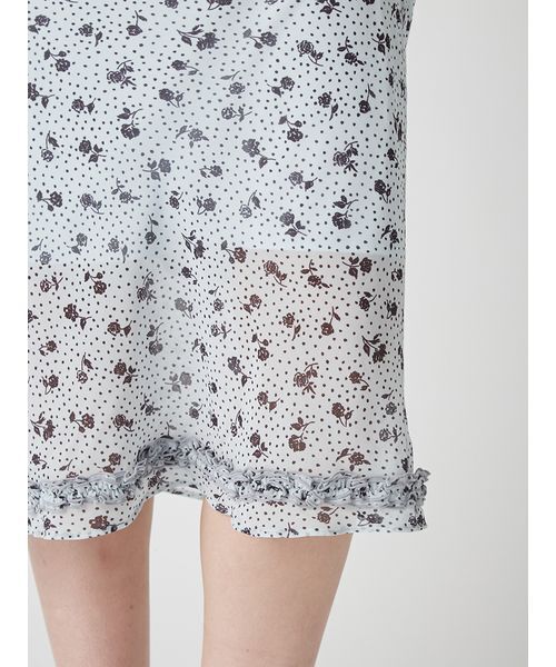 LILY BROWN（リリーブラウン）の「プリントシフォンバイアスミディスカート（スカート・レディース・ライトベージュ/サックスブルー/ネイビー・0/1）」の16枚目の写真