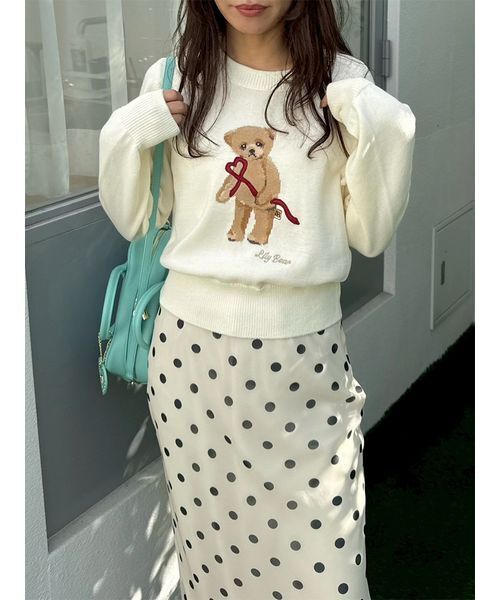 LILY BROWN（リリーブラウン）の「プリントシフォンバイアスミディスカート（スカート・レディース・ライトベージュ/サックスブルー/ネイビー・0/1）」の20枚目の写真