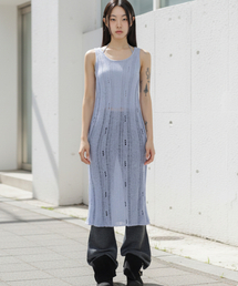 CHICKS（チックス）の「クロシェレイヤードワンピーススカイブルー（ワンピース）」