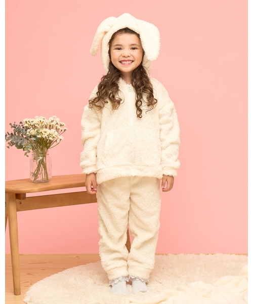 セール】うさぎ&ねこパーカー&パンツセット（ルームウェア/パジャマ