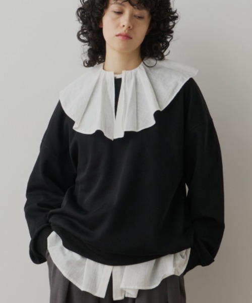 Libra Cue(リブラ キュー)の「オーバーシルエットスウェット(スウェット・レディース・ライトグレー/ブラック/アイボリー/ブルー/レッド・FREE)」の3枚目の写真