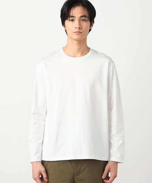 COMME CA ISM（コムサイズム）の「【MADE IN JAPAN】サファイアクールポンチ 長袖Tシャツ（Tシャツ/カットソー・メンズ・ホワイト・LARGE/MEDIUM）」の9枚目の写真