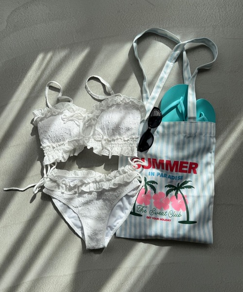 SANSeLF(サンセルフ)の「【SANSeLF】フリルシャーリングスイムウェア saws26s005(水着・レディース・ホワイト・M/L)」の16枚目の写真