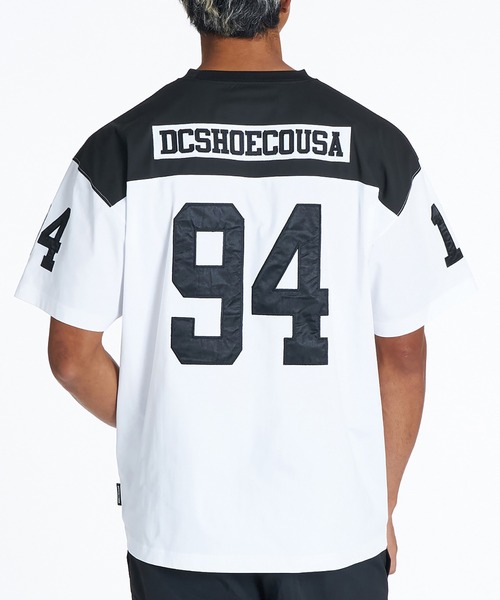 DC（ディーシー）の「DC/ディーシー 半袖 Tシャツ ユニフォーム風 ラッシュガード UVカット 吸水速乾 ストレッチ 水陸両用 DST262019（Tシャツ/カットソー・メンズ・ブラック×グレー/ホワイト×ブラック・XL/M/L）」の2枚目の写真