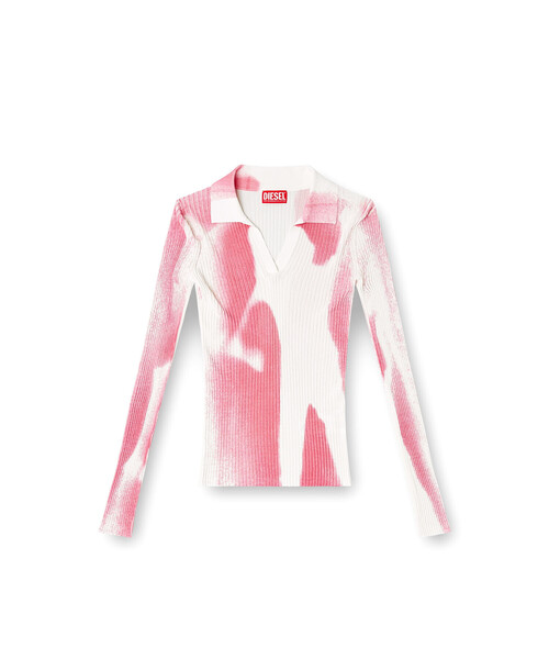 DIESEL（ディーゼル）の「ウィメンズ ポロニット M-KILIAN（ニット/セーター・レディース・ホワイト系その他・LARGE/MEDIUM/X-LARGE/SMALL/X-SMALL）」の6枚目の写真