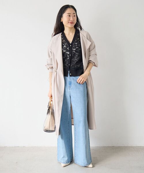 le.coeur blanc（ルクールブラン）の「タンブラーオックスノーカラーコート（ノーカラーコート・レディース・グレイッシュベージュ/サックスブルー/ネイビー・38）」の22枚目の写真