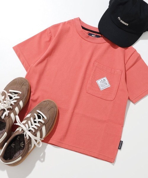 KRIFF MAYER Kid's Collection(クリフメイヤーキッズコレクション)の「【接触冷感】夏季GO! T(ポケット)(Tシャツ/カットソー・キッズ・ブラック/オフホワイト/ブルー/レッド・130/140/150/160/170/120)」の4枚目の写真