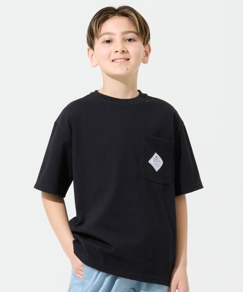 KRIFF MAYER Kid's Collection(クリフメイヤーキッズコレクション)の「【接触冷感】夏季GO! T(ポケット)(Tシャツ/カットソー・キッズ・ブラック/オフホワイト/ブルー/レッド・130/140/150/160/170/120)」の6枚目の写真