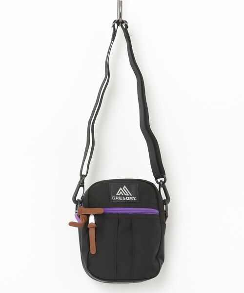GREGORY(グレゴリー)の「クイックポケットM QUICK POCKET M ブラックXパープル(ショルダーバッグ・メンズ・ブラック×パープル・ONE SIZE)」の1枚目の写真