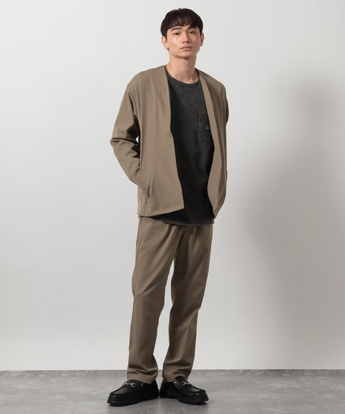 LAKOLE（ラコレ）の「＜セットアップ可＞マシュマロビンテージシャツカーデ / 643764（カーディガン/ボレロ・メンズ・グレイッシュベージュ/ネイビー/チャコール・LARGE/MEDIUM）」の5枚目の写真