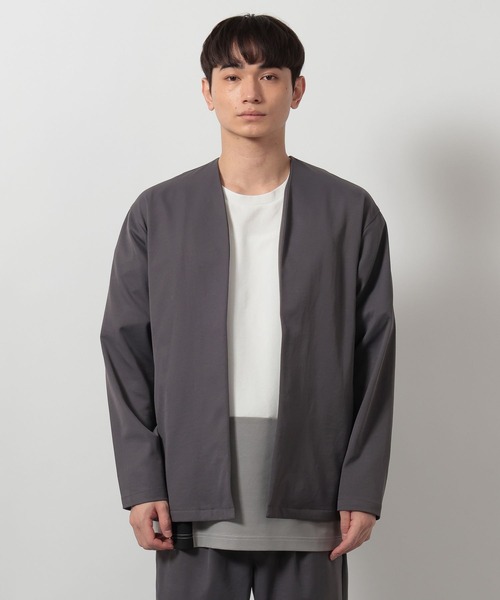 LAKOLE（ラコレ）の「＜セットアップ可＞マシュマロビンテージシャツカーデ / 643764（カーディガン/ボレロ・メンズ・グレイッシュベージュ/ネイビー/チャコール・LARGE/MEDIUM）」の8枚目の写真