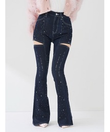 Darich（ダーリッチ）の「ドロップビジューフレアデニムパンツ（デニムパンツ）」