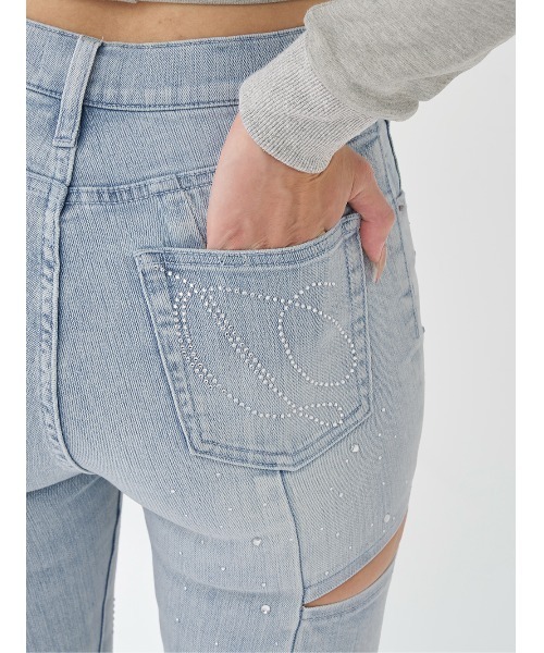 ドロップビジューフレアデニムパンツ（デニムパンツ）｜Darich