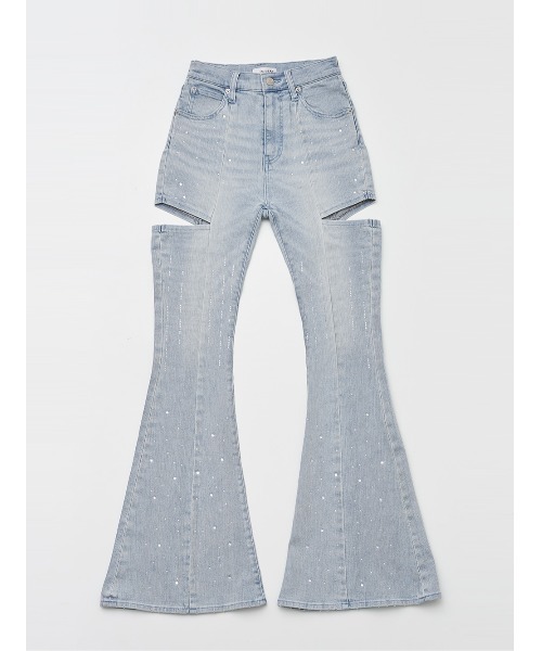 ドロップビジューフレアデニムパンツ（デニムパンツ）｜Darich