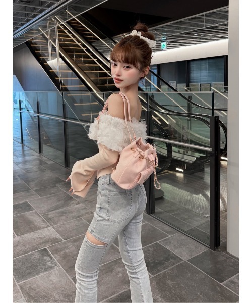 ドロップビジューフレアデニムパンツ（デニムパンツ）｜Darich