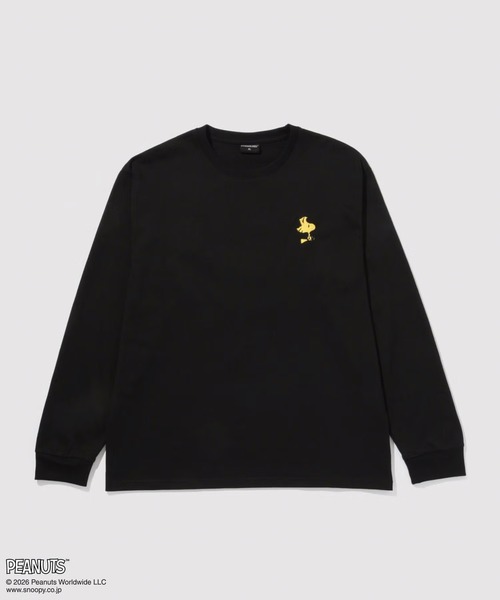 PEANUTS(ピーナッツ)の「【PEANUTS/ピーナッツ】刺繍 クルーネック 長袖Tシャツ(Tシャツ/カットソー・メンズ・ブラック/ピンク・S/M/L/XL)」の9枚目の写真