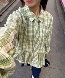 CIAOPANIC（チャオパニック）の「ネクタイ付きティアードチュニックシャツワンピース（シャツ/ブラウス）」