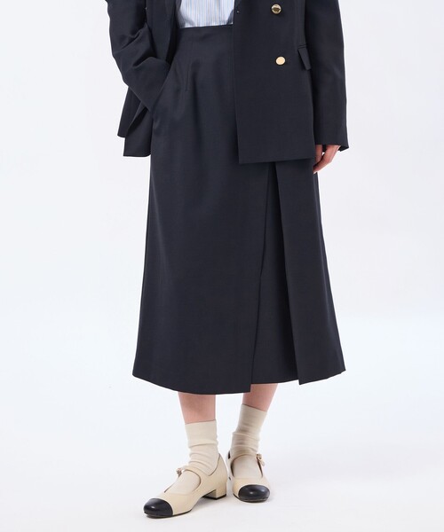 MACKINTOSH PHILOSOPHY(マッキントッシュ フィロソフィー)の「【TROTTER(トロッター)シリーズ】アクションツイルスリムスカート(スカート・レディース・ダークネイビー/ベージュ・38/36)」の2枚目の写真