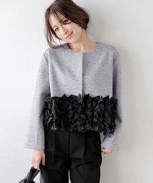 SUGAR BISKET（シュガービスケット）の「フリルヘム ノーカラージャケット（ノーカラージャケット）」