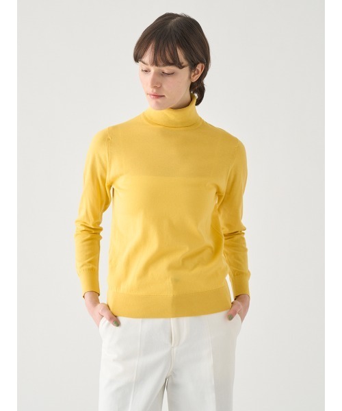 JOHN SMEDLEY(ジョンスメドレー)の「タートルネック長袖コットンニットプルオーバー(ニット/セーター・レディース・イエロー系その他2・S/M)」の3枚目の写真