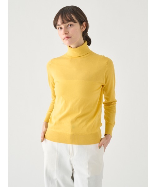 JOHN SMEDLEY(ジョンスメドレー)の「タートルネック長袖コットンニットプルオーバー(ニット/セーター・レディース・イエロー系その他2・S/M)」の5枚目の写真
