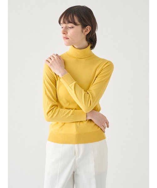 JOHN SMEDLEY(ジョンスメドレー)の「タートルネック長袖コットンニットプルオーバー(ニット/セーター・レディース・イエロー系その他2・S/M)」の6枚目の写真