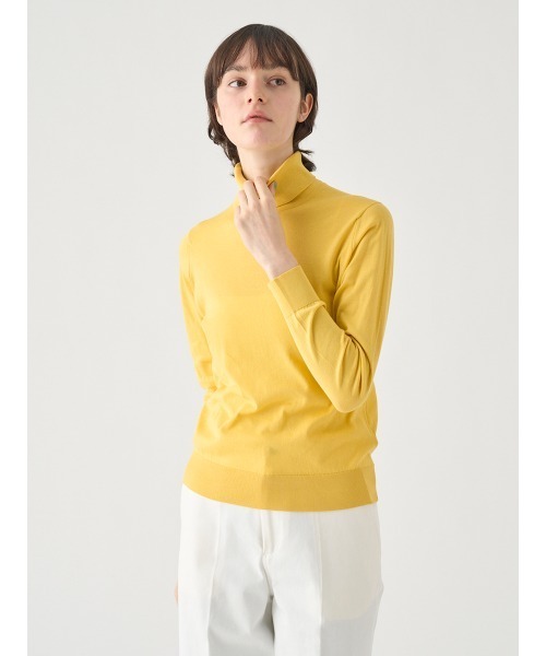JOHN SMEDLEY(ジョンスメドレー)の「タートルネック長袖コットンニットプルオーバー(ニット/セーター・レディース・イエロー系その他2・S/M)」の8枚目の写真