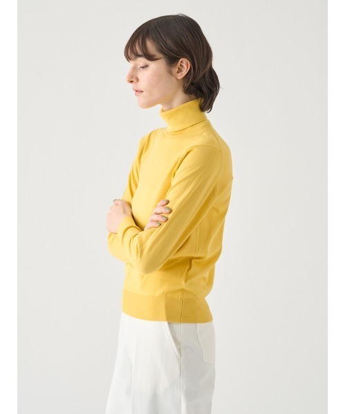 JOHN SMEDLEY(ジョンスメドレー)の「タートルネック長袖コットンニットプルオーバー(ニット/セーター・レディース・イエロー系その他2・S/M)」の10枚目の写真