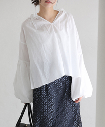 【洗える】袖バルーンブラウス